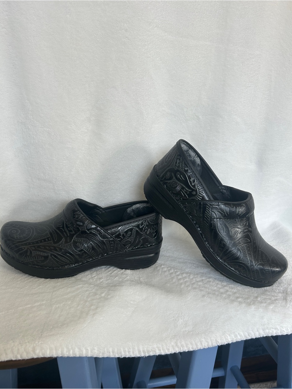 Dansko Women's Clog Shoes - Embossed Slip-On Comfort